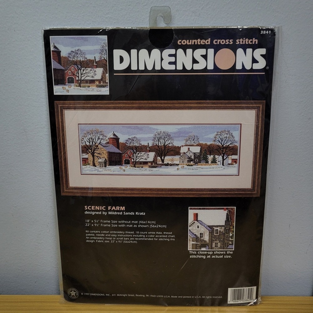 Dimensions Counted Cross StitchKit Scenic Farm #3841 New Sealed